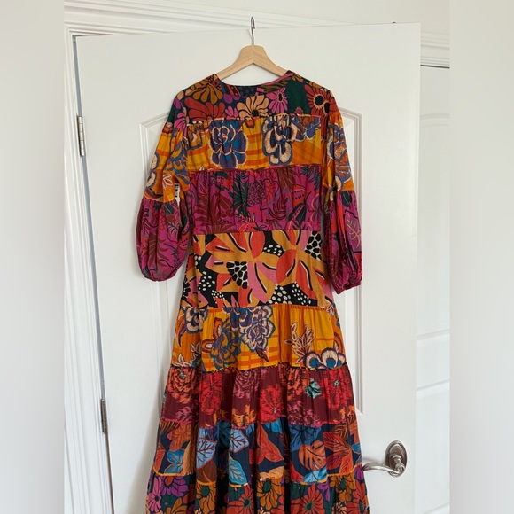 FARM Rio x Anthropologie floral button front maxi dress. Size M - Picture 6 of 12